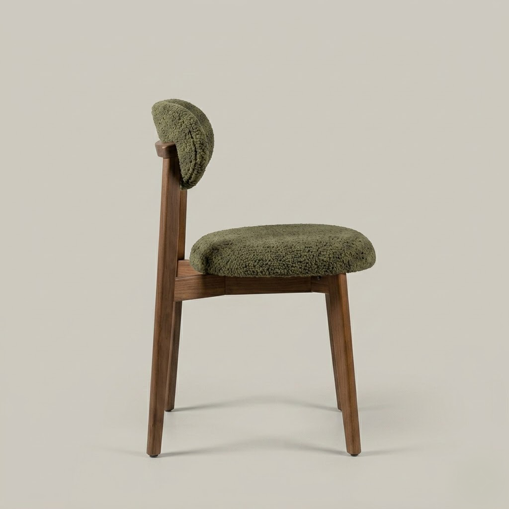 Silla de Comedor de Madera y Bouclé Petra - Image 3