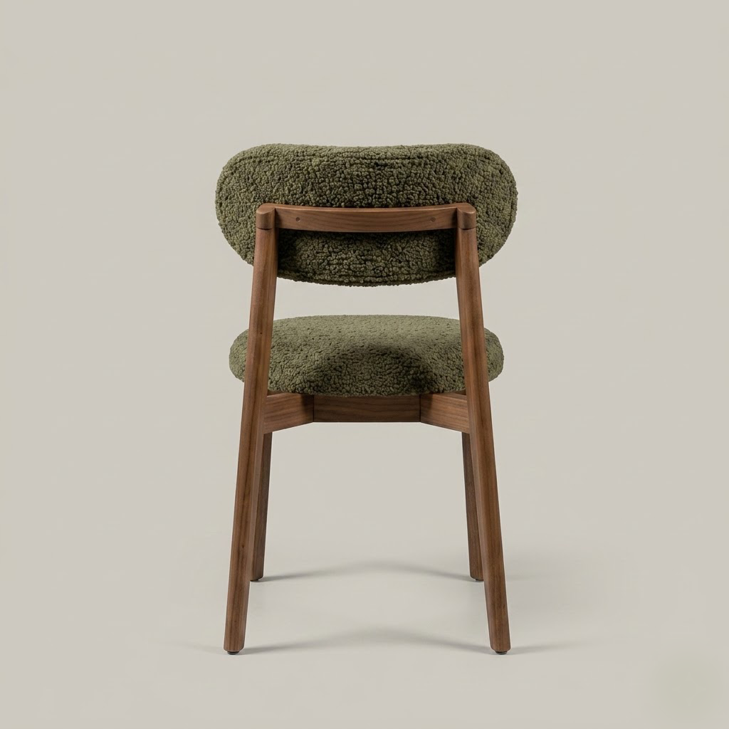Silla de Comedor de Madera y Bouclé Petra - Image 4