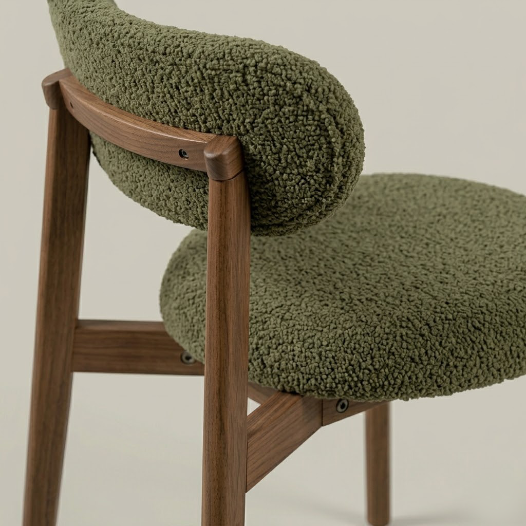Silla de Comedor de Madera y Bouclé Petra - Image 2